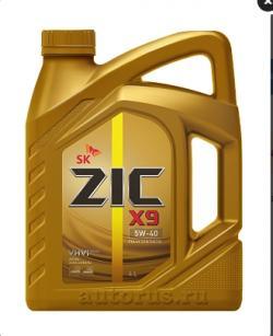 Масло ZIC X9 5W40 моторное синтетическое 4 л