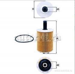Фильтр масляный KNECHT/MAHLE OX188D VAG A4/A6/Q5/Octavia II/T5/Touareg 02-10 all TDI