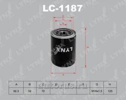 Фильтр масляный LYNXauto LC-1187 HYUNDAI Porter/KIA Carnival
