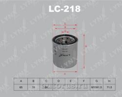 Фильтр масляный LYNXauto LC-218 MAZ NIS SUB KIA HYU FOR INFINITI G35