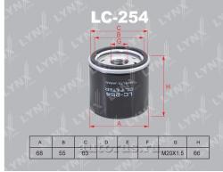 Фильтр масляный LYNXauto LC-254    Renault Clio/Kangoo/Twingo/Modus, Nissan Kubistar 1.2