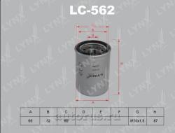 Фильтр масляный LYNXauto LC-562 HONDA all models 87