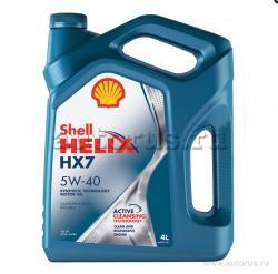 Масло моторное Shell Helix HX7 SN+ 5W40 полусинтетическое 4 л 550051497