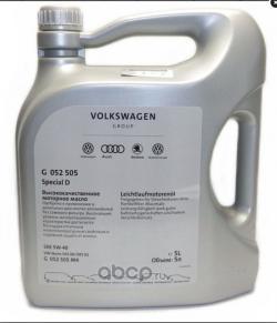 Масло моторное VAG Special D 5W40 синтетическое 5 л G 052505M4