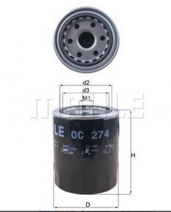 Фильтр масляный KNECHT/MAHLE OC274 HYUNDAI Porter/MITSUBISHI L200/Pajero/PS mot.2,5TD